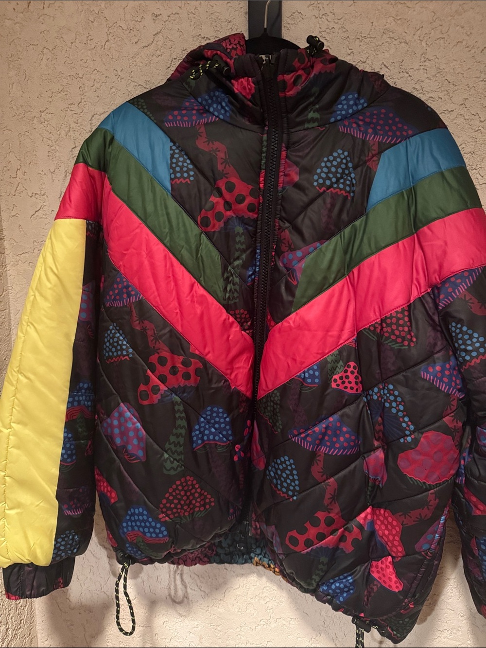 FARM Rio Colorblock Puffer Jacket reversible Coat - Picture 7 of 7